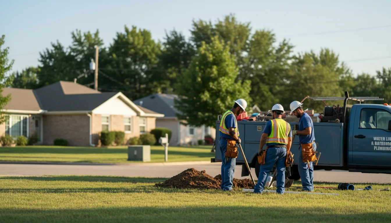Residential water line and bathroom plumbing service in South Webster, OH